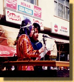 Girls Addressing the Crowd